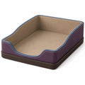 Bandeja de Documentos Violeta y Beige con Base Antideslizante