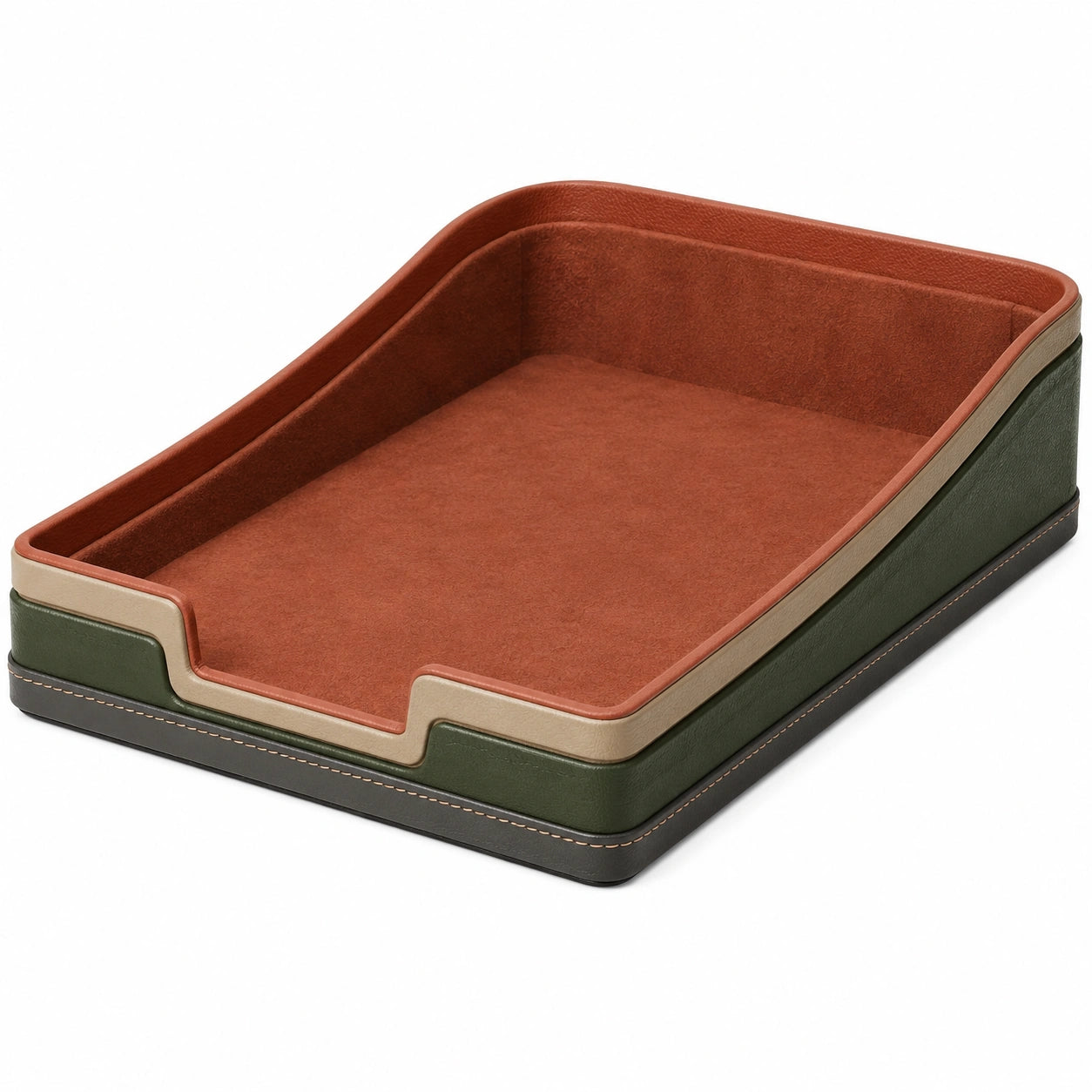 Bandeja de Escritorio Multicapa A4 Castaño/Verde