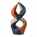 Escultura Decorativa Moderna Azul, Naranja y Beige