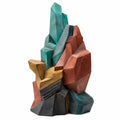 Escultura Decorativa Geométrica Multicolor