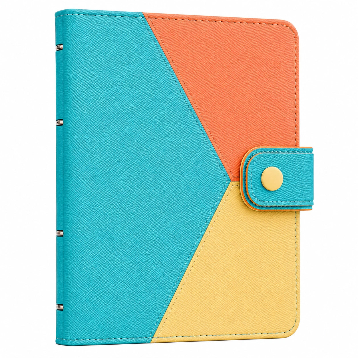 Cuaderno de Anillas con Cierre de Botón Multicolor A5