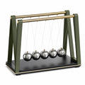 Péndulo de Newton Decorativo Verde con 6 Esferas de Acero
