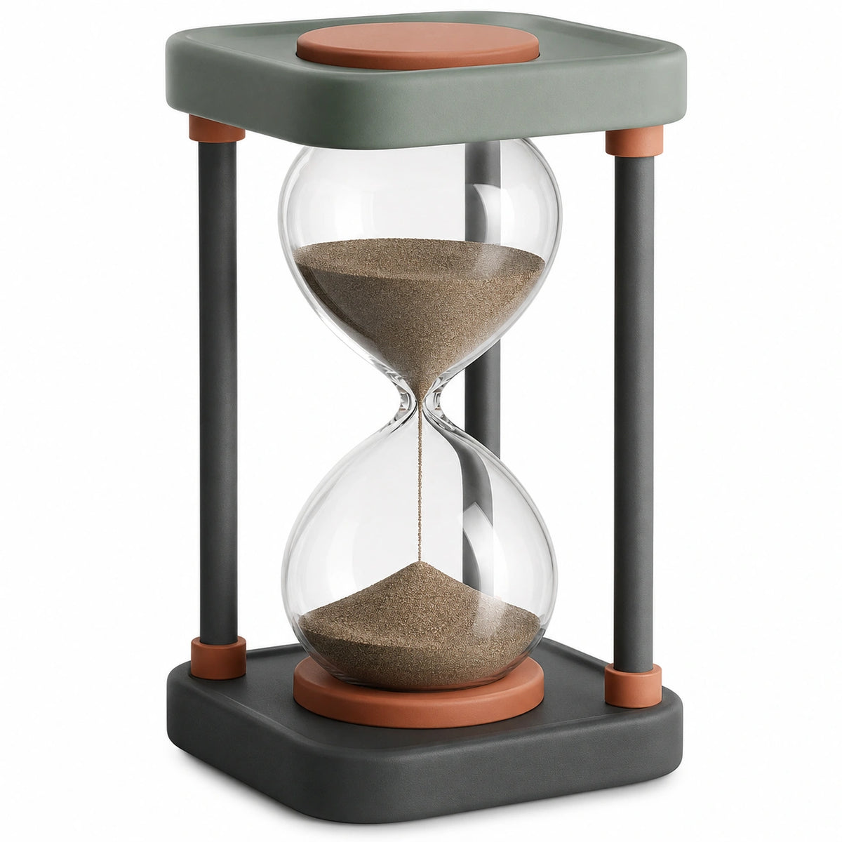 Reloj de Arena Decorativo 15 Minutos Verde/Negro/Marrón