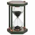 Reloj de Arena Decorativo Verde con Arena Negra