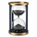 Reloj de Arena Decorativo Negro y Oro con Cristal