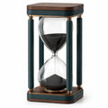 Reloj de Arena Decorativo 30 Minutos Arena Negra Base de Madera