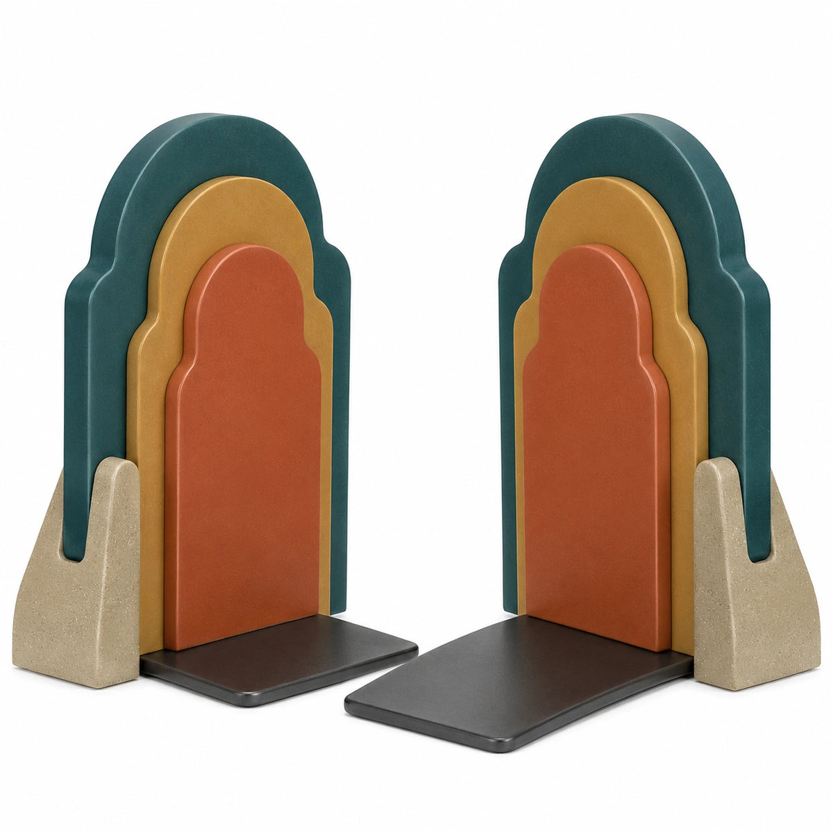 Soportes para Libros Decorativos Multicolores en Capas