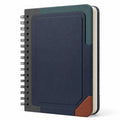 Cuaderno espiral A5 multicolor azul, verde, marrón y gris