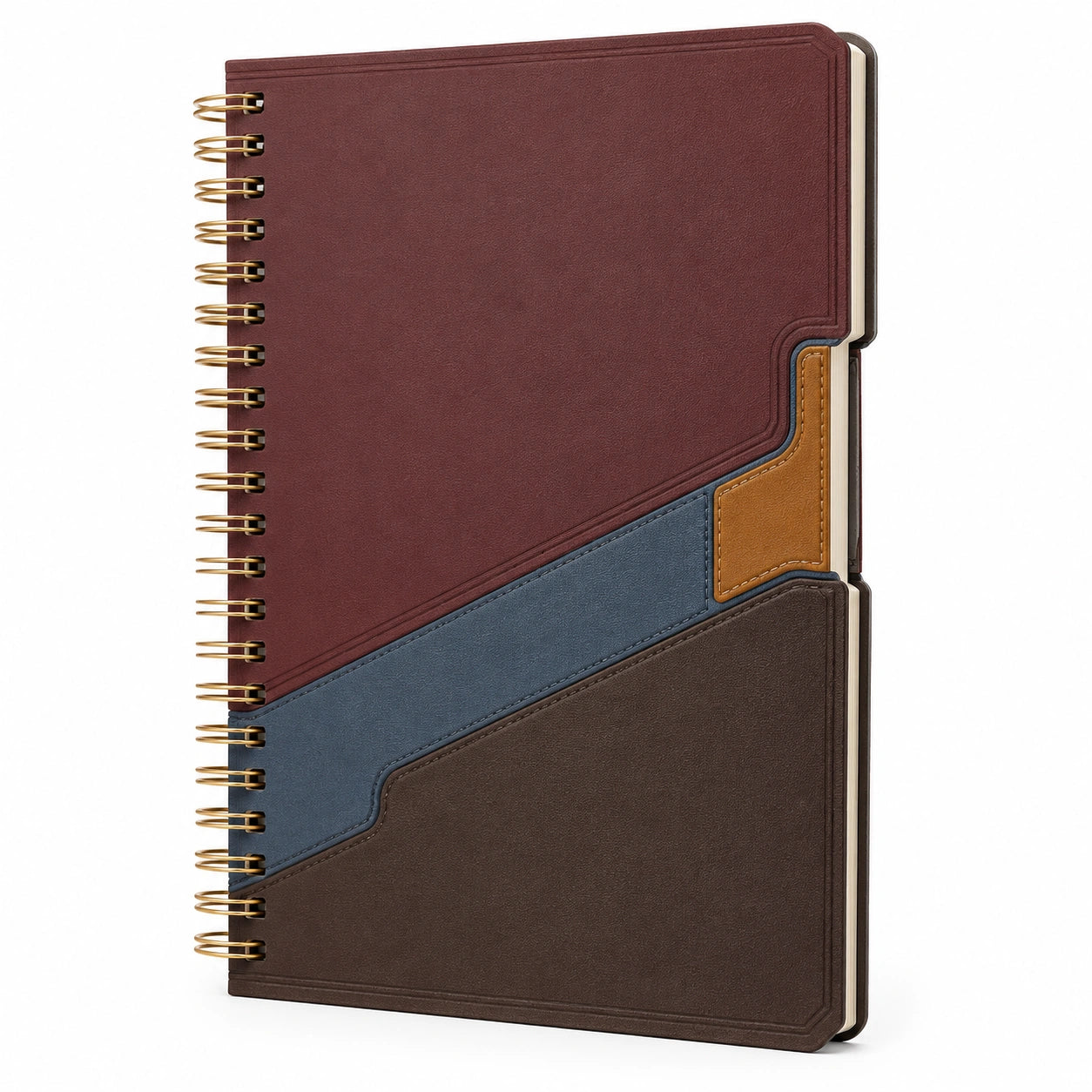 Cuaderno espiral tapa dura diseño geométrico 18x25 cm