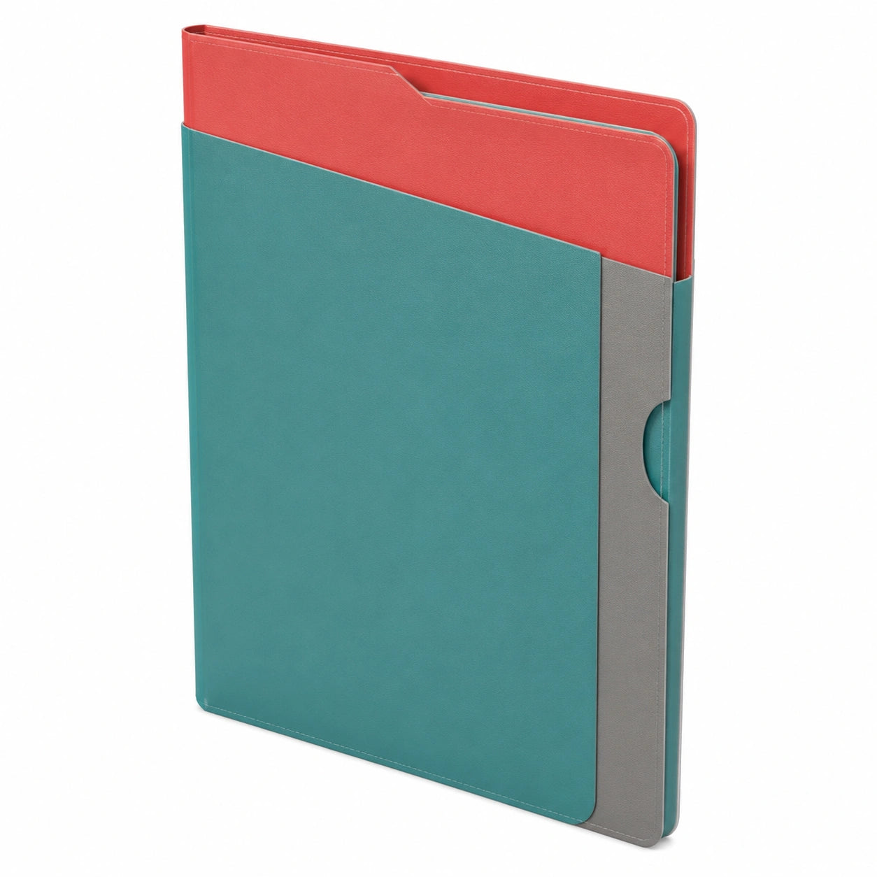 Carpeta Organizadora de Documentos A4 Verde Rojo Gris