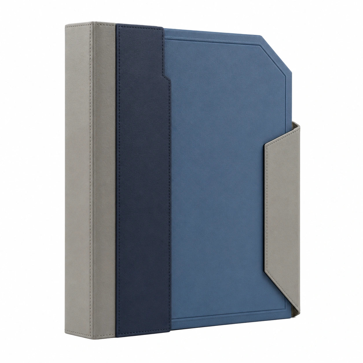 Carpeta archivadora impermeable A4 azul y gris